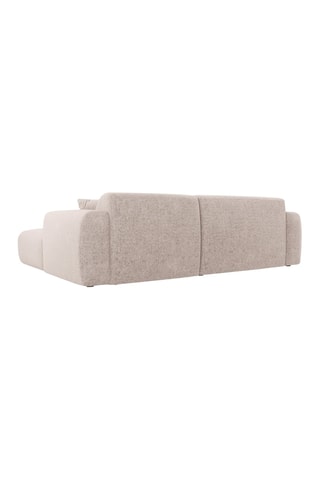 Canapé d’angle gauche Nolio - Beige - 4 places - En polyester - Toucher soie