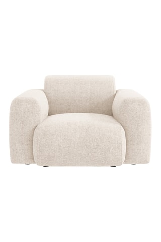 Fauteuil Nolio - Beige clair chiné - En tissu chenille