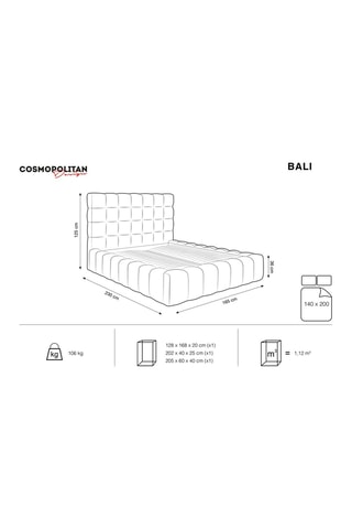 Lit-coffre Bali - Bleu roi - Toucher velours