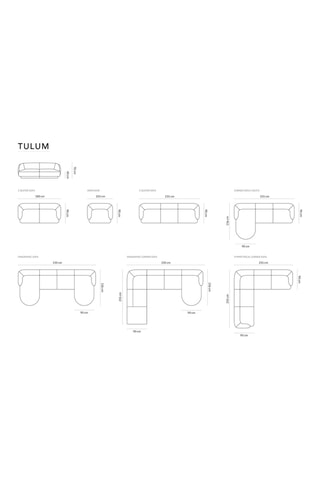 Canapé d'angle gauche Tulum - Noir - 4 places - En tissu velours