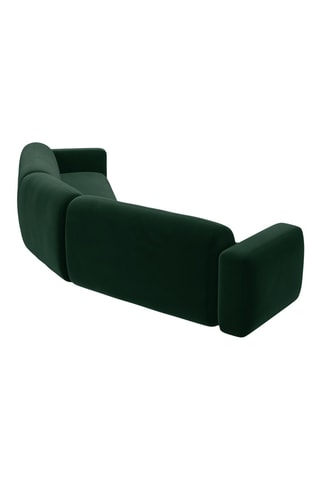 Canapé d'angle réversible Strino - Vert bouteille - 3 places - En tissu velours