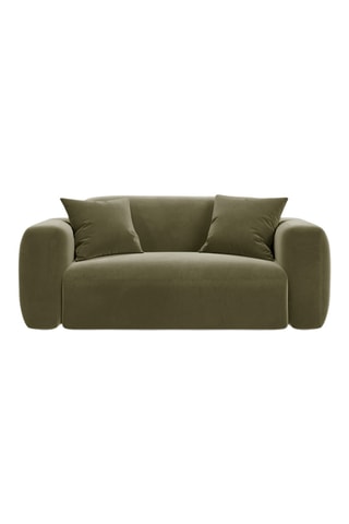 Canapé Strino - Vert olive - 2 places - En tissu velours