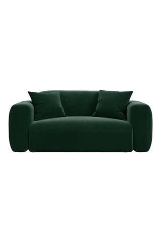 Canapé Strino - Vert bouteille - 2 places - En tissu velours