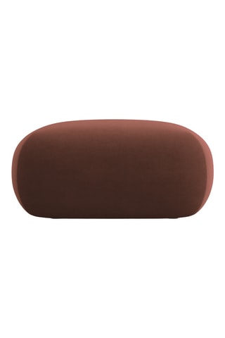 Pouf Nolio - Marron - En tissu velours