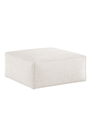 Pouf Aveiro - Beige - En tissu chenille