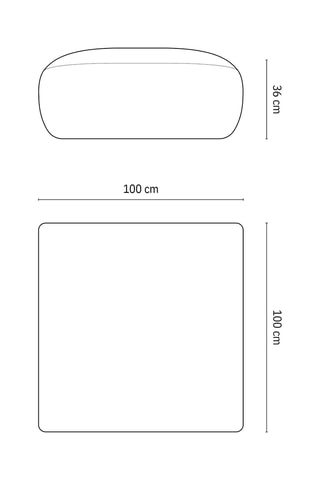 Pouf Nolio - Gris - En tissu velours