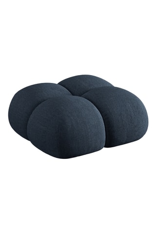 Pouf Loretto - Bleu foncé - En tissu