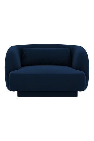 Fauteuil Tulum - Bleu marine - En tissu velours