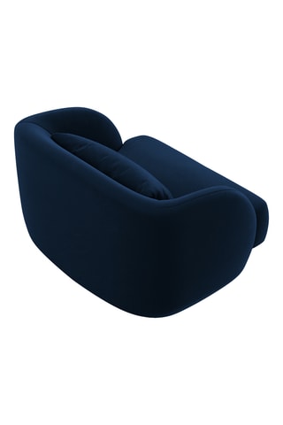 Fauteuil Tulum - Bleu marine - En tissu velours