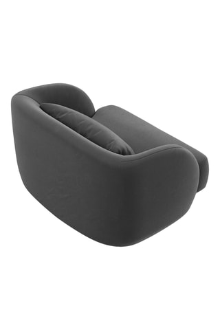 Fauteuil Tulum - Gris foncé - En tissu velours