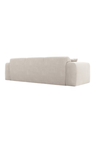 Canapé Nolio - Beige clair - 3 places - En tissu velours