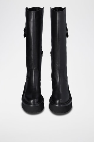 Bottes en cuir de taureau Flair - Noir