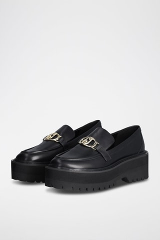 Mocassins plateformes en cuir Forty - Noir