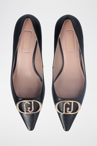 Escarpins en cuir de chèvre Gemy - Noir