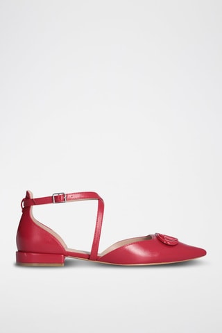 Sling-back en cuir de chèvre Viola - Rouge