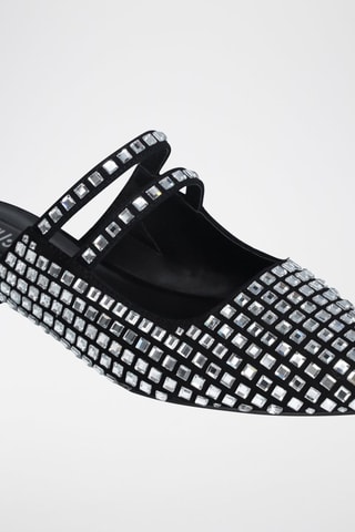 Mules en cuir de chèvre Viola - Noir