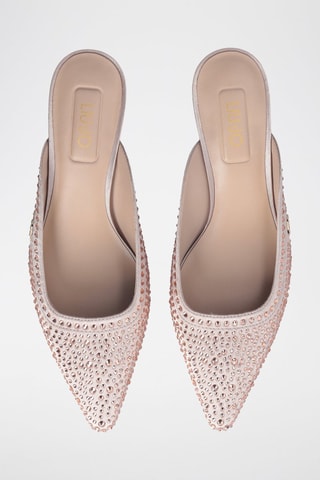 Mules à talons Gemy - Rose poudré