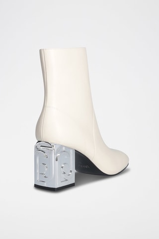 Bottines en cuir -  Ivoire