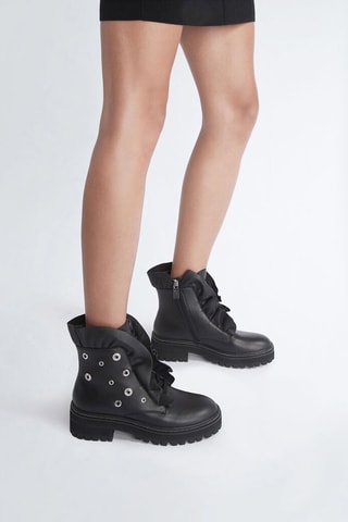 Bottines en cuir - Noir