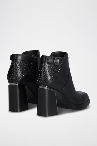 Bottines en cuir de chèvre Nana - Noir