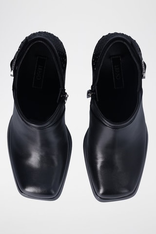 Bottines en cuir de chèvre Nana - Noir