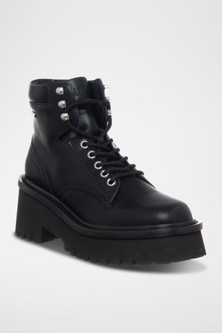 Bottines en cuir - Noir