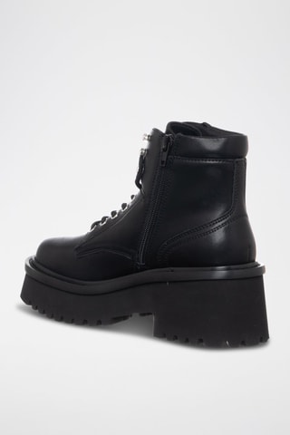 Bottines en cuir - Noir