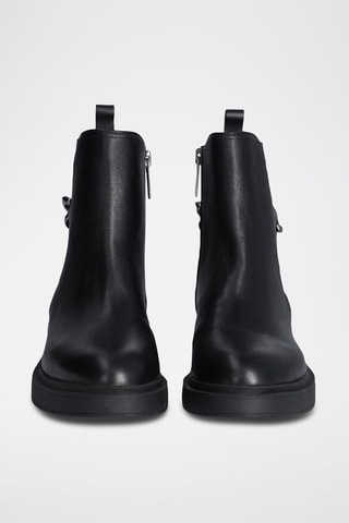 Bottines en cuir - Noir