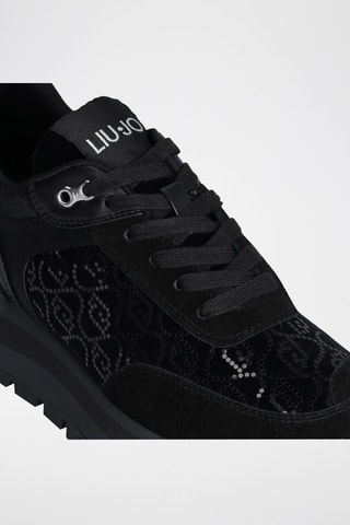 Baskets plateformes en cuir Amazing - Noir