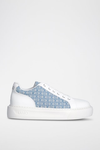 Baskets plateformes en cuir Kylie - Blanc