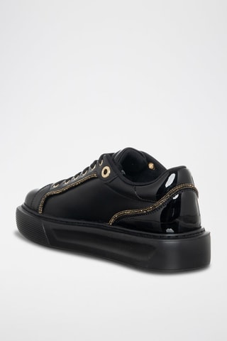 Baskets plateformes en cuir Kylie - Noir