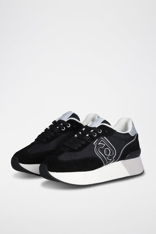 Baskets plateformes en cuir Dreamy - Noir