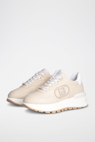 Sneakers plateformes en cuir Amazing - Beige