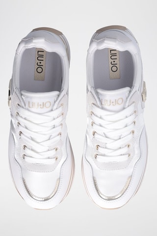 Sneakers plateformes en cuir Maxi - Blanc