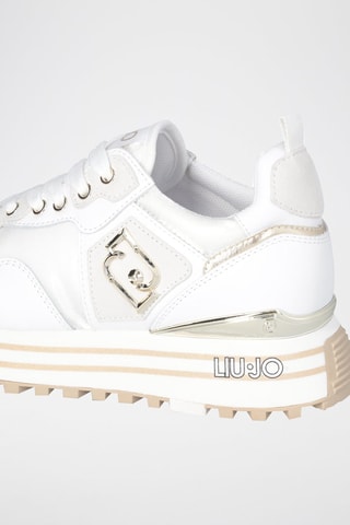 Sneakers plateformes en cuir Maxi - Blanc