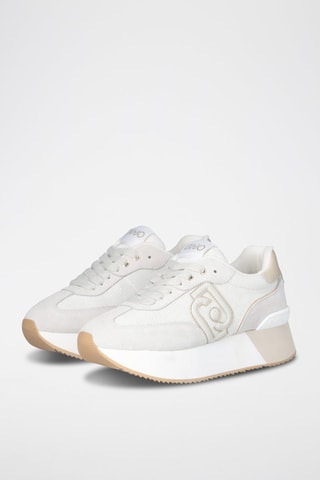 Baskets plateformes en cuir de taureau Dreamy - Blanc