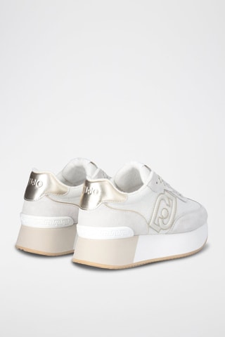 Baskets plateformes en cuir de taureau Dreamy - Blanc