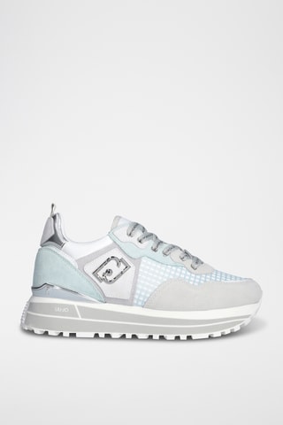 Baskets plateformes en nubuck Maxi Wonder - Bleu clair