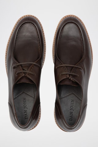 Leren Derby's - Bruin