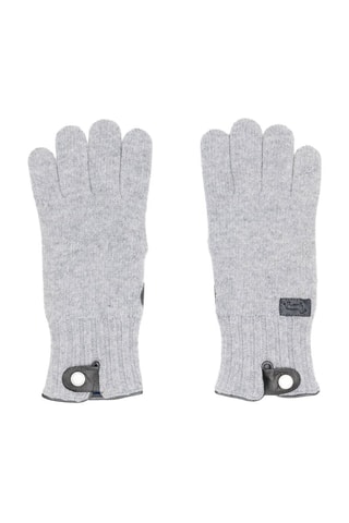 Gants en laine et cachemire - Gris chiné et noir