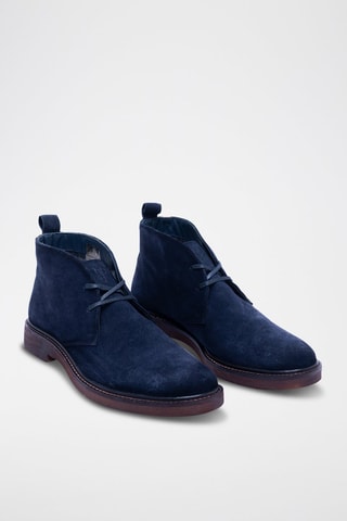 Boots en nubuck - Bleu roi