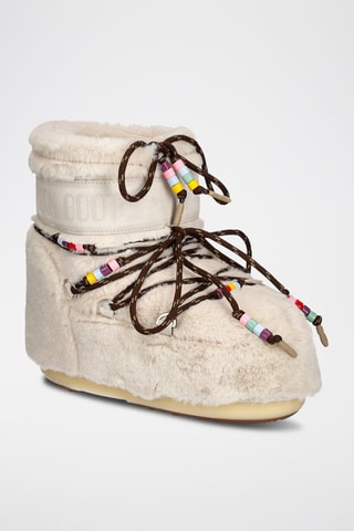 Gevoerde Boots Icon Low - Crèmekleurig