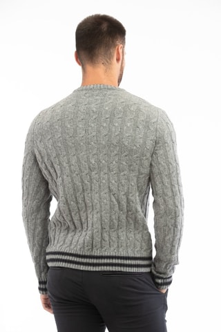 Scheerwollen Trui Slim Fit - Grijs - Zanone