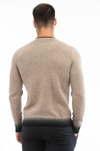 Scheerwollen Trui Regular Fit - Beige - Zanone