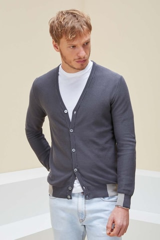 Vest Slim Fit - Donkergrijs - Zanone