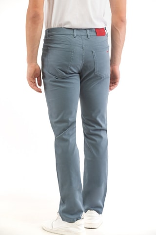 Pantalon regular - Bleu-gris