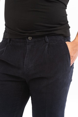 Velours Broek - Marineblauw - Incotex