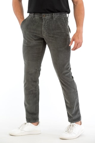 Velours Broek Slim Fit - Antraciet - Incotex
