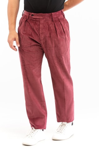 Velours Broek - Bordeauxrood