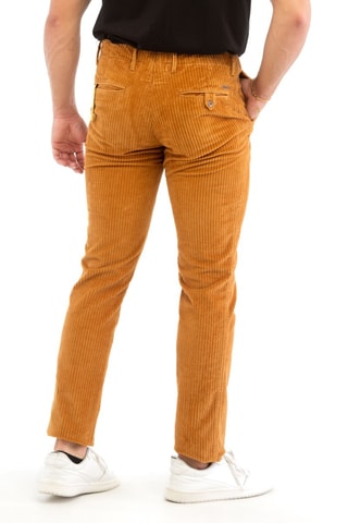 Velours Broek Slim Fit - Mosterdgeel - Incotex